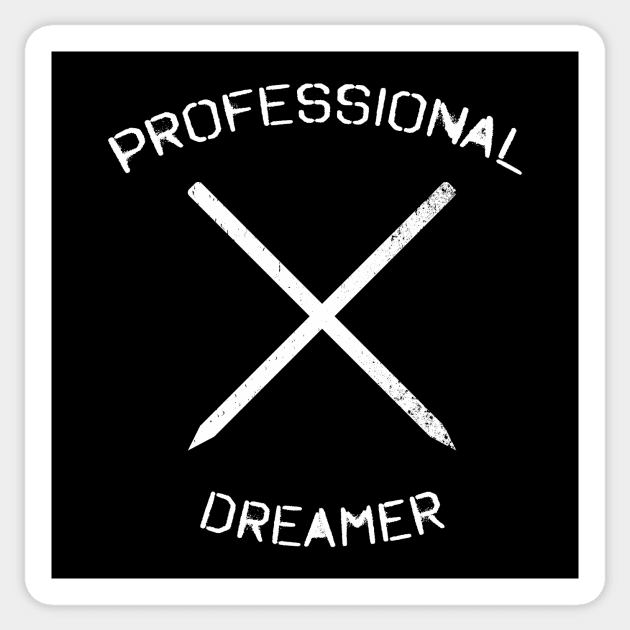 Professional Dreamer Writer And Artist Sticker by pa2rok